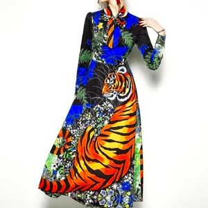 Boutique High Quality Designer Long-Sleeve Maxi